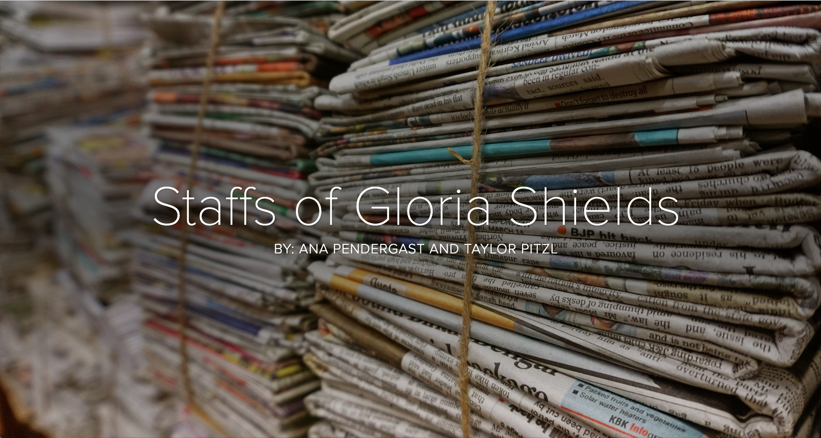 The staffs of Gloria Shields